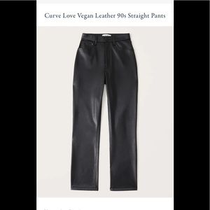 Brand new curve love Abercrombie leather pants